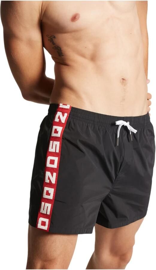 Dsquared2 Zwarte Sea Kleding Boxer Midi Black Heren