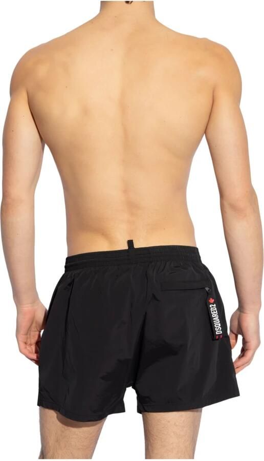 Dsquared2 Logo-Puller Zwembroek Black Heren - Foto 3