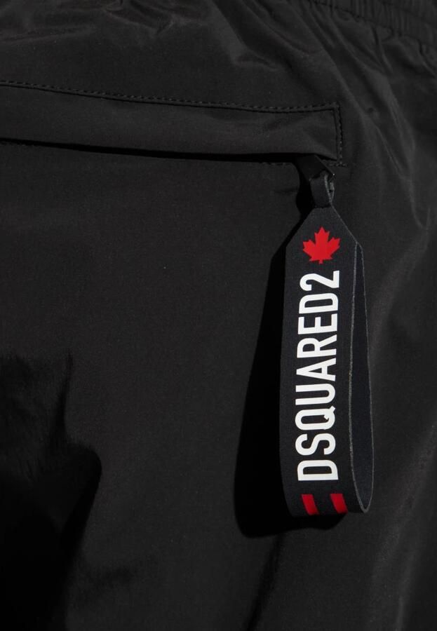 Dsquared2 Logo-Puller Zwembroek Black Heren