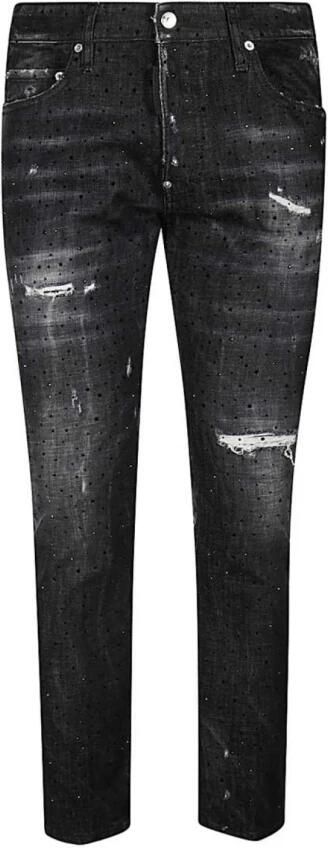 Dsquared2 Zwarte Slim Fit Jeans met Gescheurde Details Black Heren - Foto 3