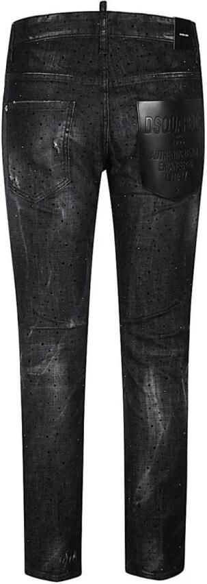 Dsquared2 Zwarte Slim Fit Jeans met Gescheurde Details Black Heren - Foto 2