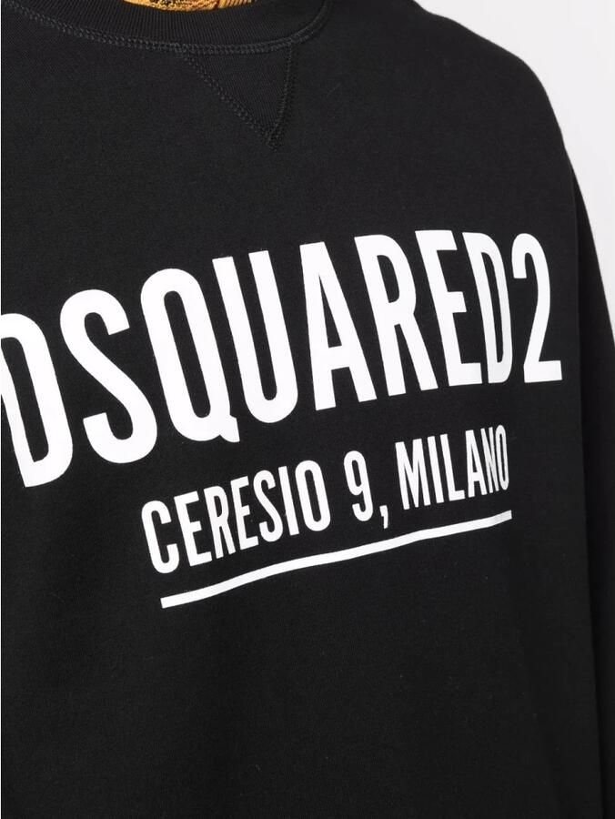 Dsquared2 Zwarte katoenen sweatshirt met Milano-print Black Heren - Foto 6