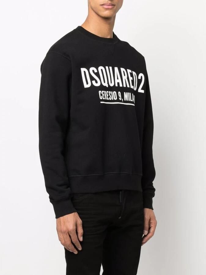 Dsquared2 Zwarte katoenen sweatshirt met Milano-print Black Heren - Foto 7