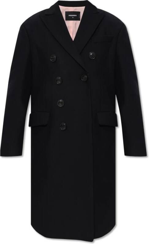Dsquared2 Dubbelrijige jas Zwart Dames