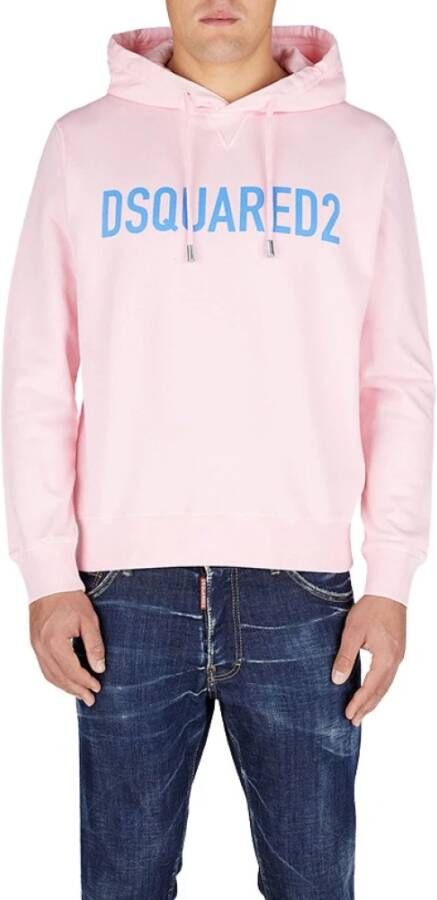 Dsquared2 Eco Dyed Hoodie Rosa L Roze Heren