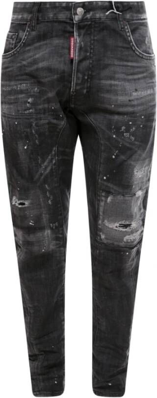 Dsquared2 Edgy Ripped Skinny Jeans Grijs Heren