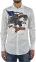 Dsquared2 Elegante Witte Herenoverhemd met Graffiti Print White Heren - Thumbnail 1