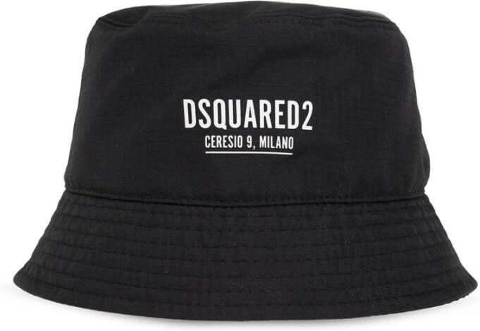 Dsquared2 Emmer hoed met logo Zwart Heren