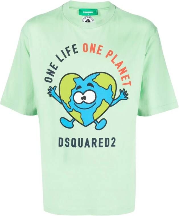 Dsquared2 Essentiële Heren T-Shirt Tijdloze Klassieker Groen Heren