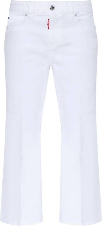 Dsquared2 Witte Jeans met Gele Korte Overhemdjurk White Dames