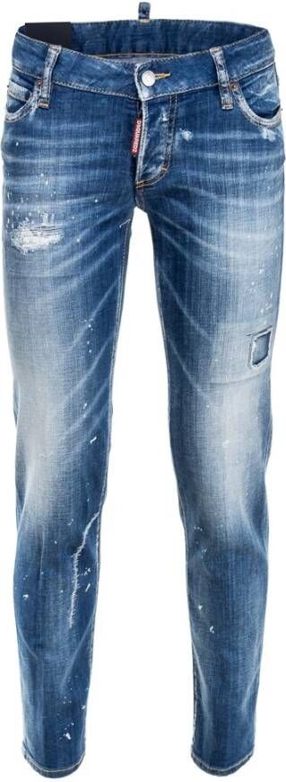 Dsquared2 Flatterende Slim-fit Jeans Blauw Dames