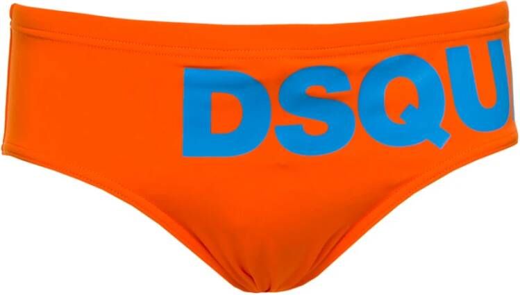 Dsquared2 Frisse Oranje Strandkleding voor Moderne Mannen Oranje Heren