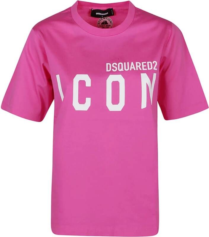 Dsquared2 Fuchsia Iconisch T-Shirt Roze Dames