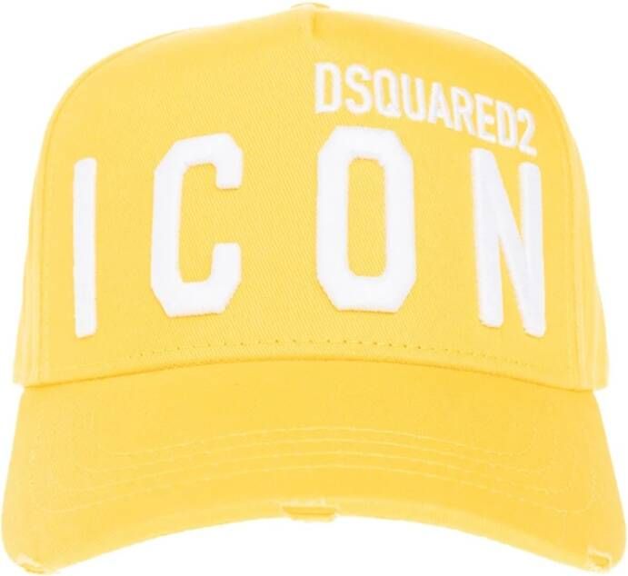 Dsquared2 Geborduurde Logo Baseballpet Yellow Heren