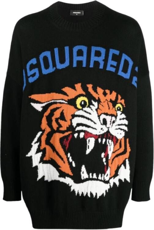 Dsquared2 Wollen Kasjmier Pullovers Black Heren
