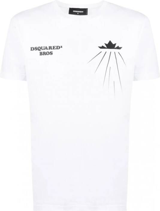 Dsquared2 Bedrukt Katoenen T-Shirt Update voor Heren Casual Garderobe White Heren