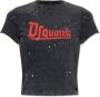 Dsquared2 Geknipt T-shirt met logo Grijs Dames - Thumbnail 1