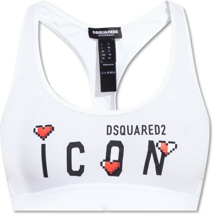 Dsquared2 Geknipte top White Dames