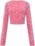 Dsquared2 Mohair 3D Crop Sweater Pink Dames - Thumbnail 1