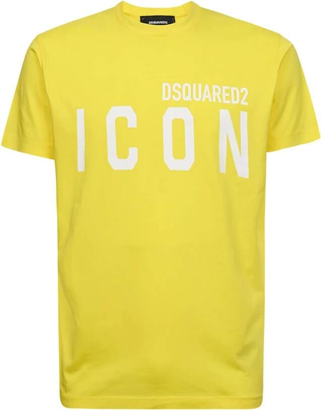 Dsquared2 Gele Heren T-shirt Levendige Stijl Yellow Heren