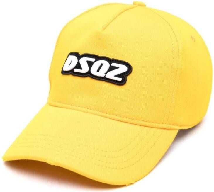 Dsquared2 Gele Logo Baseballpet Yellow Heren