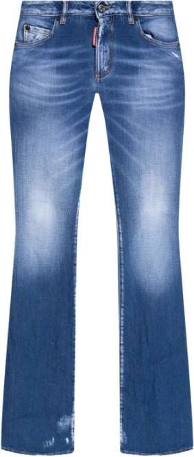 Dsquared2 Gemiddelde taille flare jeans Blauw Dames