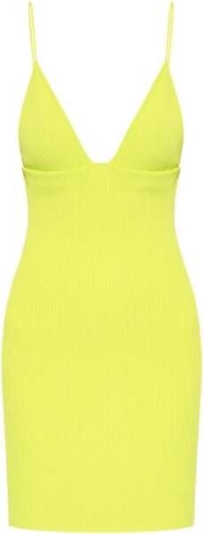 Dsquared2 Geribbelde slipjurk Geel Dames