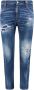 Dsquared2 Gescheurde Skinny Jeans Blauw Heren - Thumbnail 1