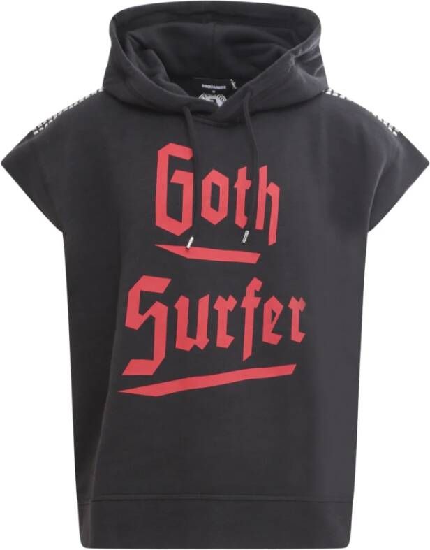 Dsquared2 Goth Surfer Mouwloze Sweatshirt Zwart Heren
