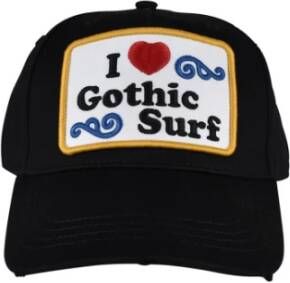 Dsquared2 Gothic Surf Geborduurde Pet Zwart Heren