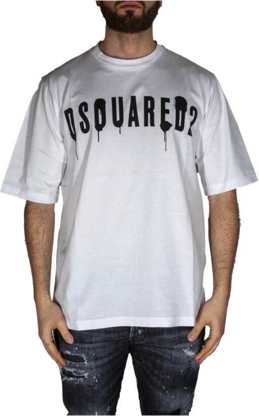 Dsquared2 Graffiti Artwork T-Shirt Wit Heren