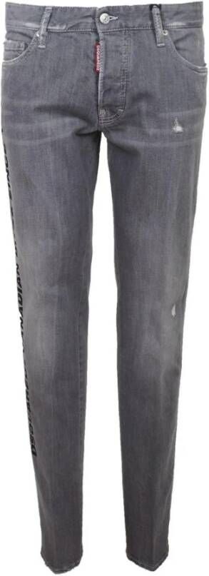 Dsquared2 Slim-Fit Grijze Katoenen Jeans Gray Heren