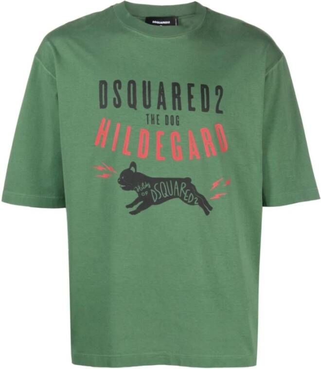 Dsquared2 Groen Katoenen T-Shirt voor Heren Groen Heren