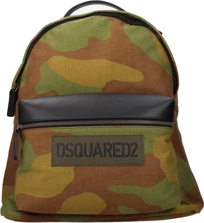 Dsquared2 Groene Camouflage Rugzak en Bumbags Groen Heren