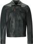 Dsquared2 Groene leren jas met klepzakken Groen Heren - Thumbnail 1