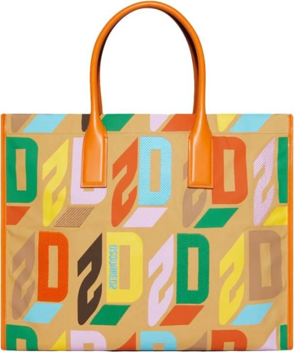 Dsquared2 Shoppers Shopper Canvas Monogram Embroidery in meerkleurig