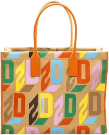 Dsquared2 Shoppers Shopping Small Canvas Stamp Monogram in meerkleurig