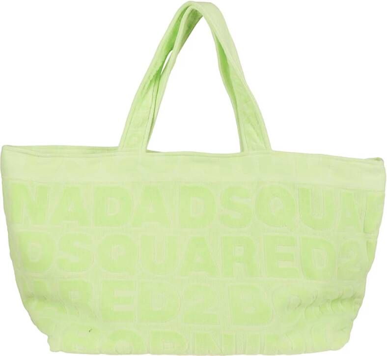 Dsquared2 Shopping Spugna Jacquard Handtas Green Dames