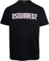 Dsquared2 Zwarte Logo Print Crew Neck T-shirts en Polos Black Heren - Thumbnail 1