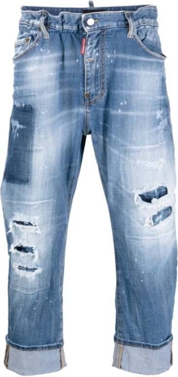Dsquared2 Heren Cropped Jeans Klassiek 5-Zakken Ontwerp Meerkleurig Heren