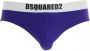 Dsquared2 Blauw Wit Logo Katoenen Stretch Heren Slip Ondergoed Blue Heren - Thumbnail 1