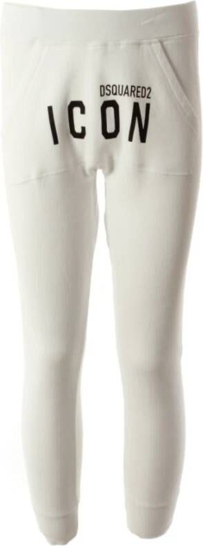 Dsquared2 Heren Dean Fit Katoenen Trainingsbroek White Heren