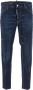 Dsquared2 Donkerblauwe Slim-Fit Stretch-Katoenen Jeans Blauw Heren - Thumbnail 1