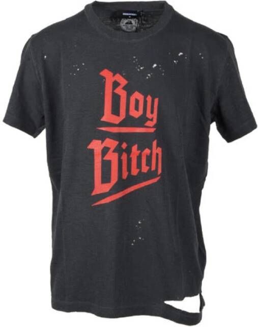 Dsquared2 Heren Grijs Uni Patroon T-Shirt Grijs Heren