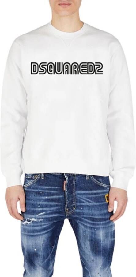 Dsquared2 Heren Katoenen Ronde Hals Sweatshirt White Heren