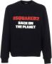 Dsquared2 Heren Katoenen Sweatshirt met Logo Print Zwart Heren - Thumbnail 1