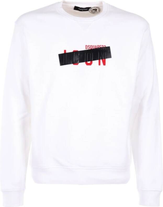 Dsquared2 Katoenen Sweatshirt met reliëf logo Wit