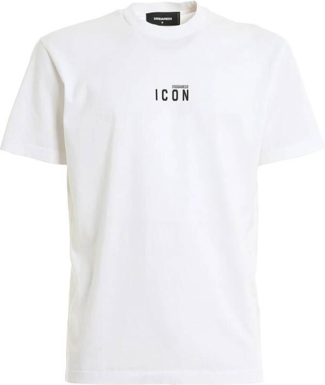 Dsquared2 Heren Mini Logo Icon T-Shirt Wit Heren