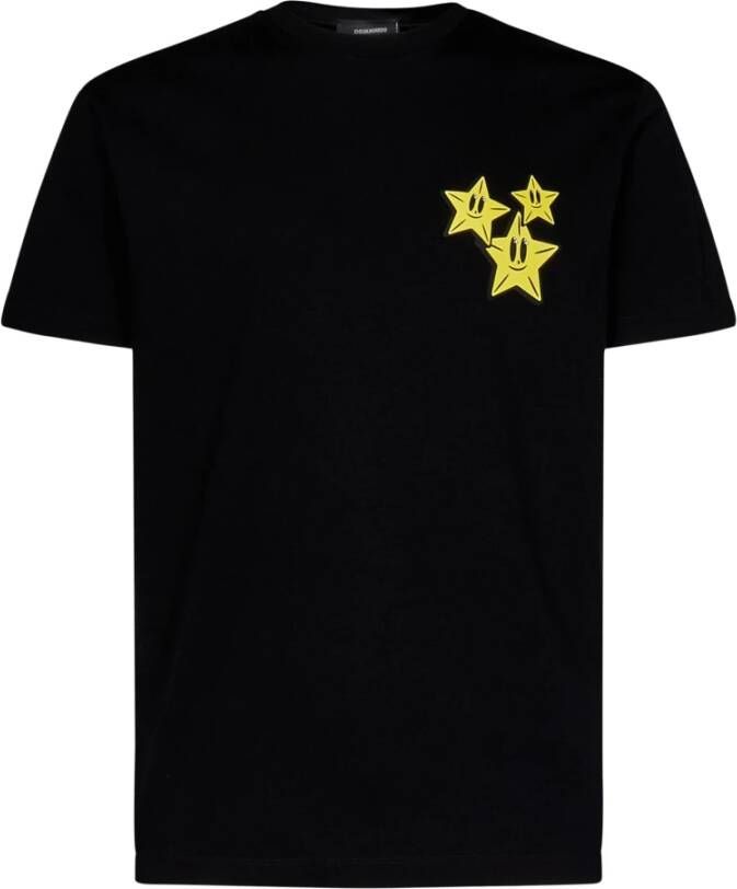 Dsquared2 Heren T-shirt met grafische print en multicolor design Zwart Heren