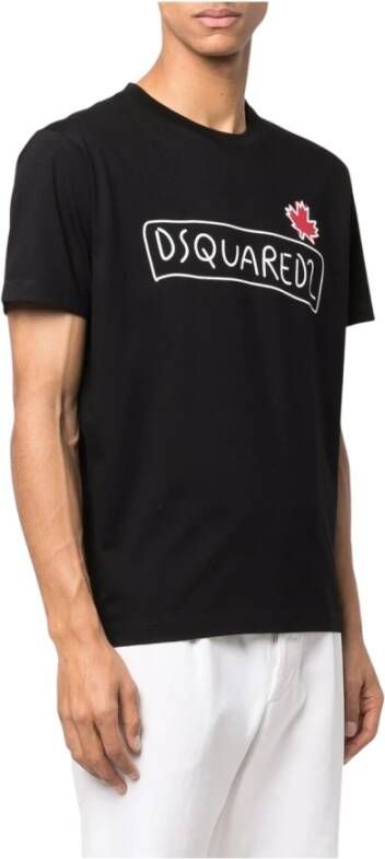 Dsquared2 Heren T-Shirt Zwarte Shirt S71Gd1130 Black Heren